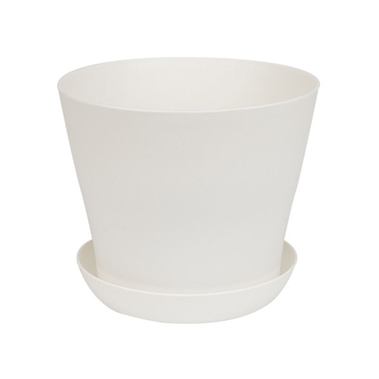 12Ps Outdoor Indoor Plastic Pots Plants Nursery With Tray Opening