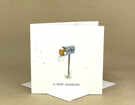 Plantable Eco-Friendly Seeded Card/New Home, Address Mailbox