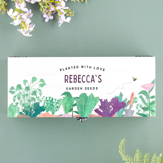 Personalised Garden Seed Box