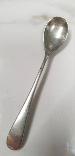 Antique Small Silver Plate Salt Spoon