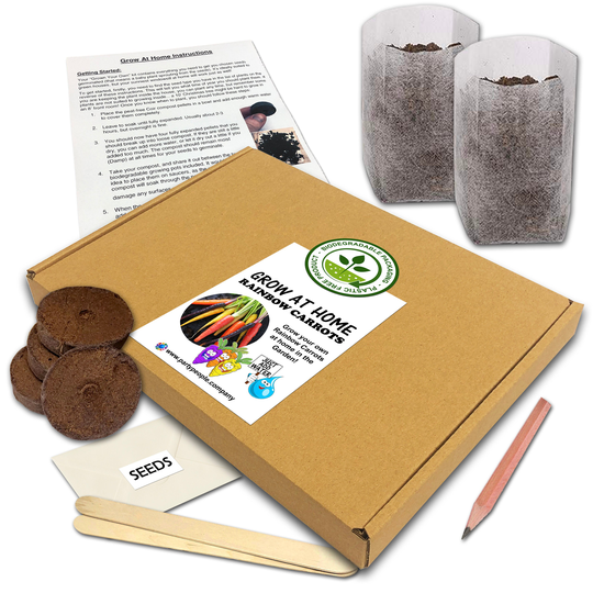 Grow Your Own Rainbow Carrot Kit | Flat Pack At Home - Ideal Birthday Gift, Great Fathers Day Gift