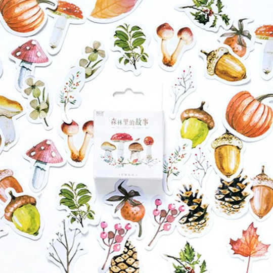 Autumn Season Sticker Boxes - Cute Planner Scrapbook Craft UK Stock Same Day Shipping Bujo Mo.card Etori Life Stickers