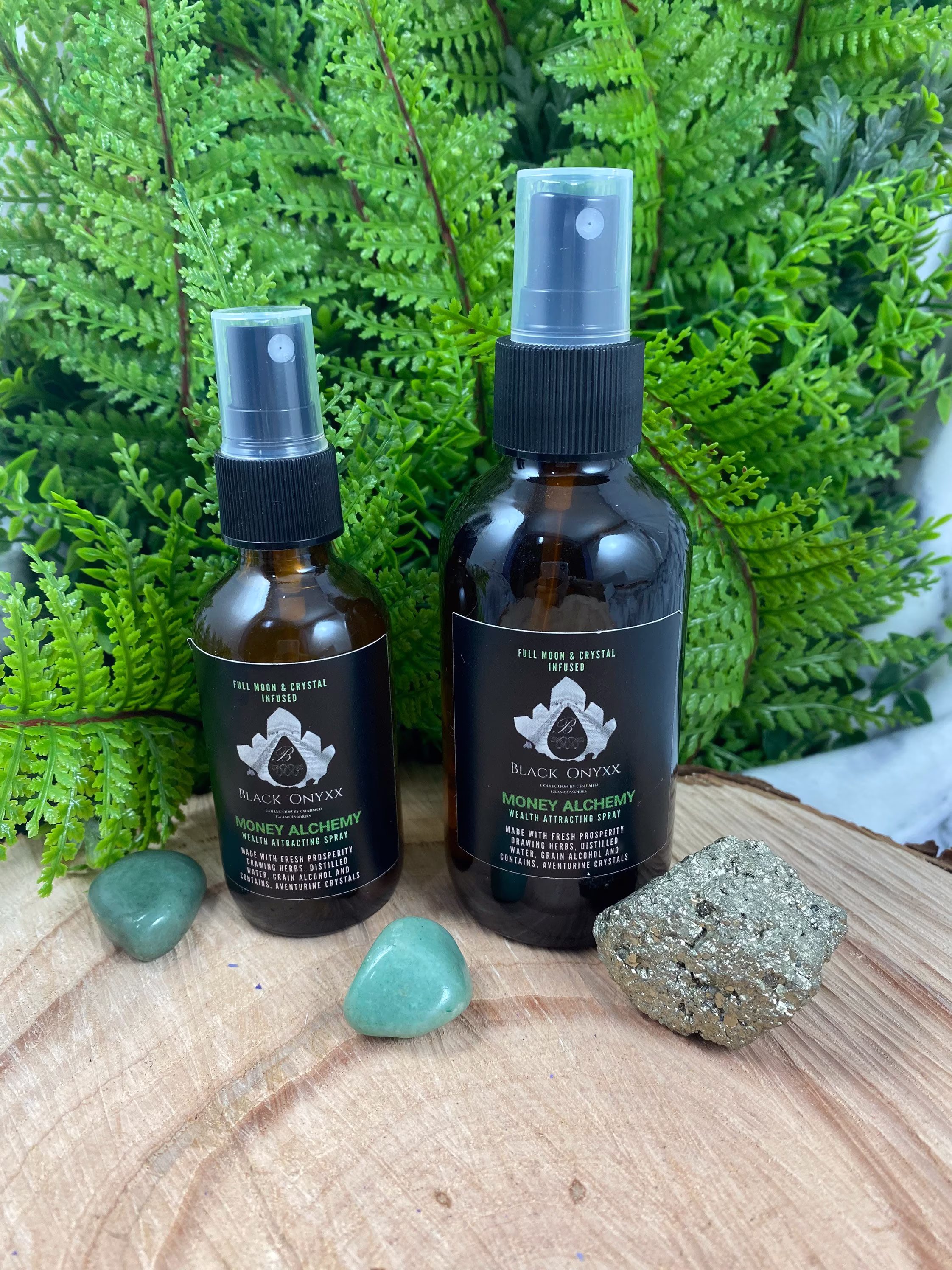 Money Alchemy Wealth Attraction Spray - Full Moon Charged, Crystal Infused