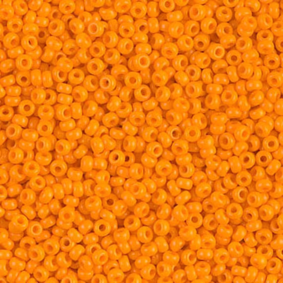 Miyuki Seed Beads 11/0 Opaque Light Orange 11-406L 24G Japanese Bead, Size 11 Glass Rocaille Bead
