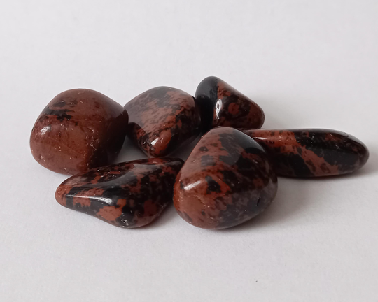 6 Mahogany Obsidian Tumblestones 20 - 30mm Witchcraft Kit , Spell Kit, Starter Beginners Solitary, Wicca, Casting, Baby Witch