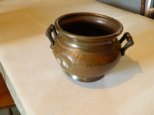 Copper Container, Planter, Outdoors, Indoor French Gift, Home Decor, Vintage, Garden