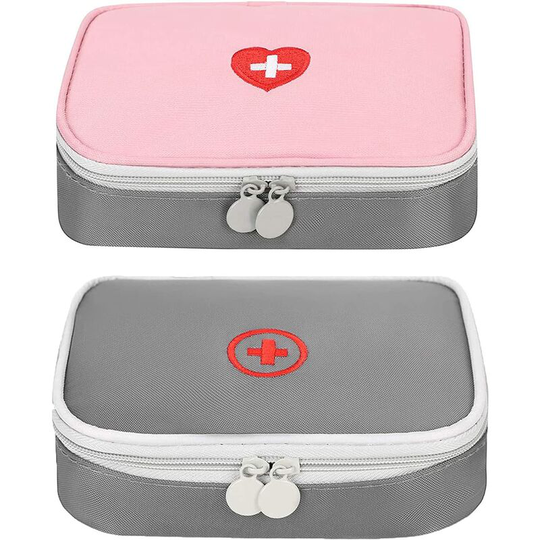 Travel medicine kit, first aid bags mini, lightweight, first aid bag for traveling, work, holidays, car, family, camping, outdoor sports-2 rooms