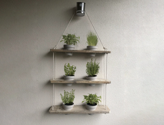 Rustic Outdoor Hanging Herb Garden Planter