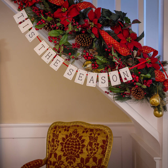 Tis The Season Vintage Christmas Bunting