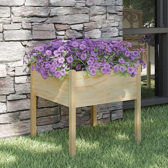 Asupermall - Garden Planter 70x70x70 cm Solid Pinewood