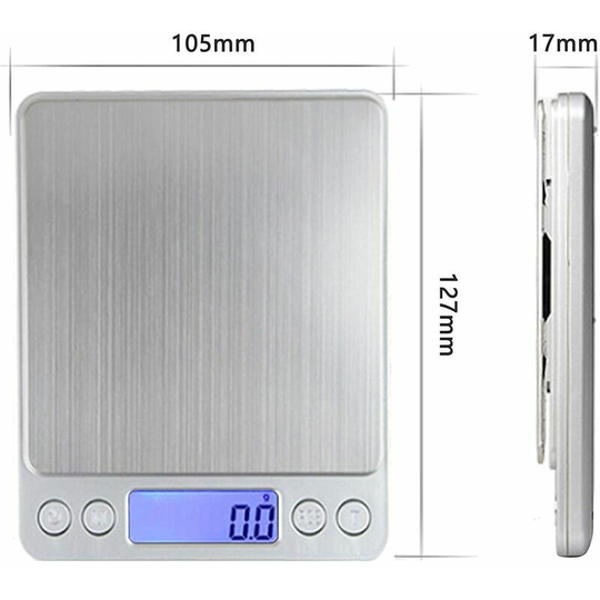 Joorrt - 3000g/0.1g precision scale, kitchen scale/pocket scale/jewelry scale, high precision electronic scale, backlit lcd display, tare and pcs