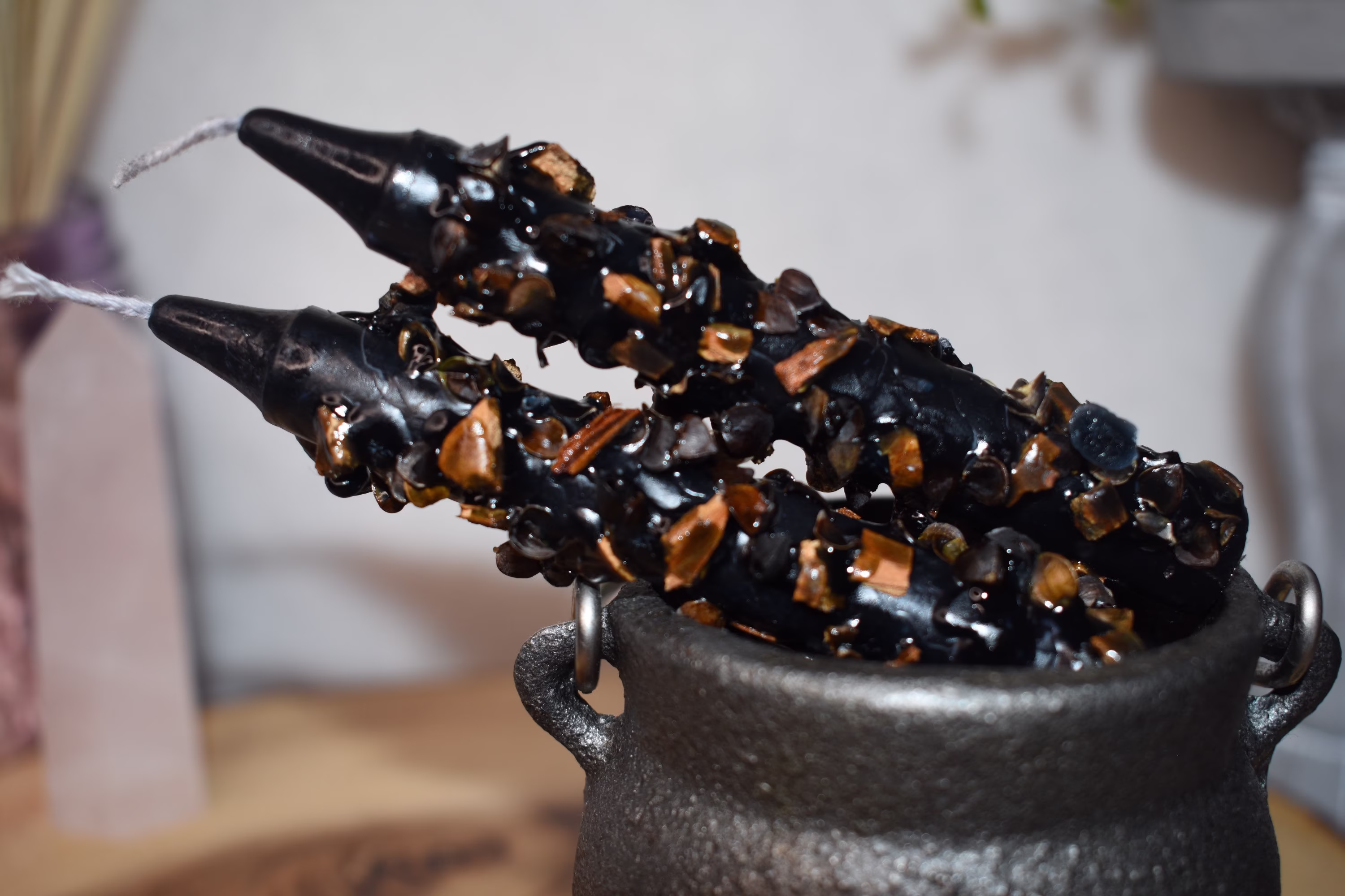 Protection & Banishment Spell Candle | 2 | Intention Candles Dressed With Altar Oil Herbs Shielding