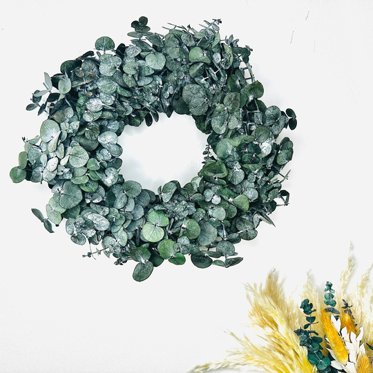 Eucalyptus Wreath | Seasonal Decor Christmas Holiday Home Flower Bouquet Pampas