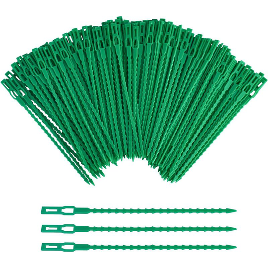 200 Pieces Adjustable Twist Ties for Garden Plants, 13/17/22cm Multi-Purpose Flexible Plastic Twist Ties for Secure Vine (17CM)