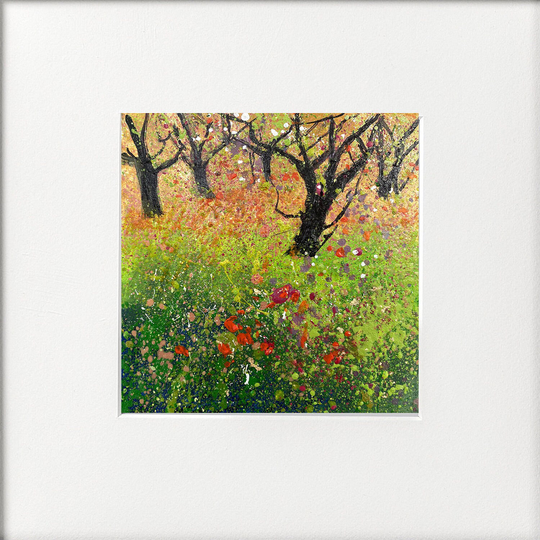 Seasons - Autumn in The Orchard Painting Original Art