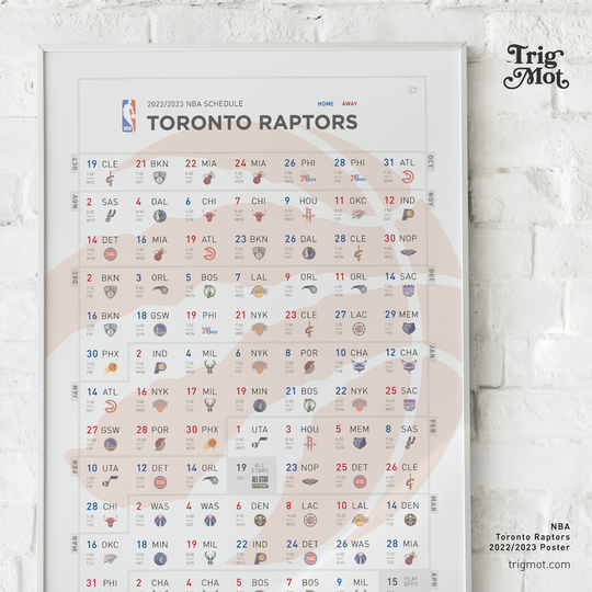 2022 2023 Season Calendar For Basketball Team Fans Poster