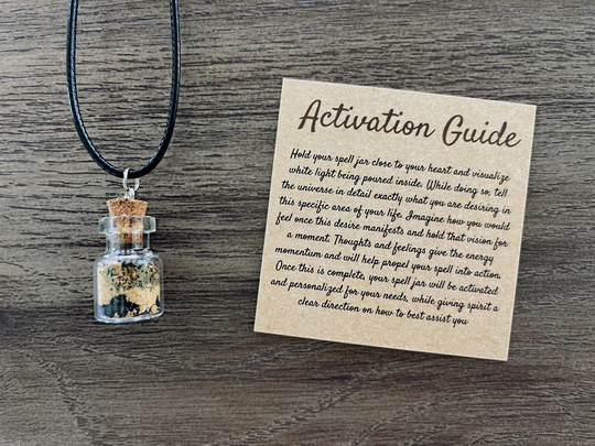 Release & Heal Spell Jar Necklace | Emotional Heart Trauma Healing Altar Witchy Gifts