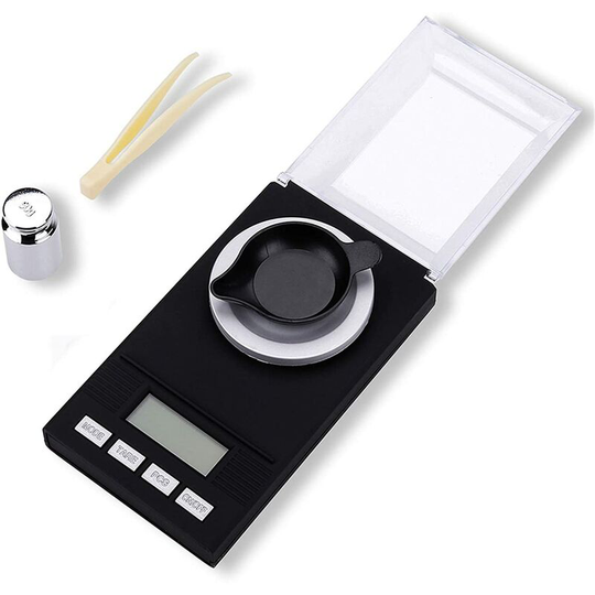 Modou - 50g/0.001g Digital Milligram Scale, High Precision Digital Jewelry Scale, lcd Display Portable Jewelry Scale for Medicine Powder Gold Gem