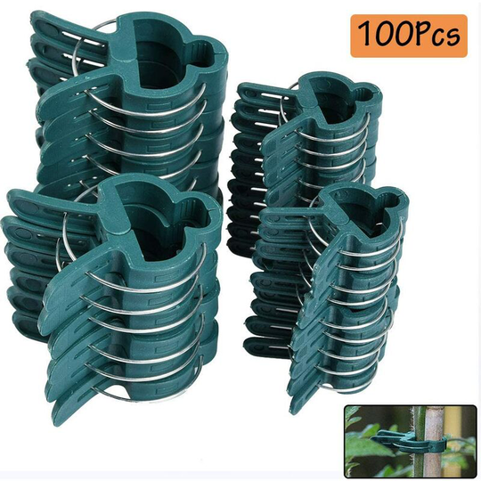 100pcs Plant Clips Stable Clips Plant Clips, 2 Reusable Garden Plant Clips for Small and Large Shoots Soekavia