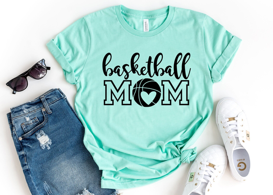 Basketball Mom Shirt | Supportive Mother Tshirt Sports Tee For Women Season T-Shirt Kids Tournament Squad