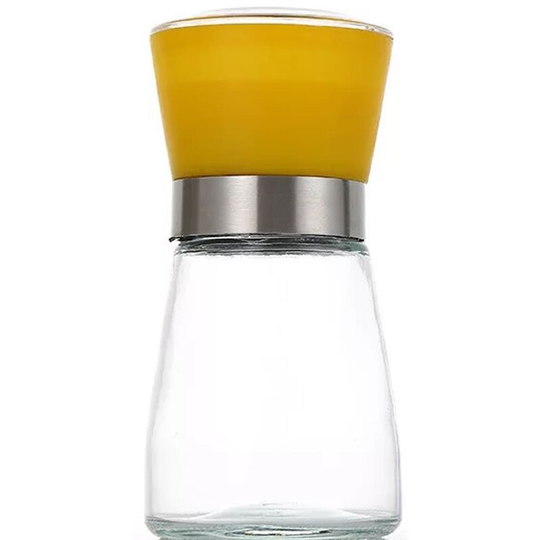 Fvbjd - Salt and Pepper Grinder Set - Salt and Pepper Shakers for Professional Chef - Stainless Steel 2pcs180ml (yellow cap)