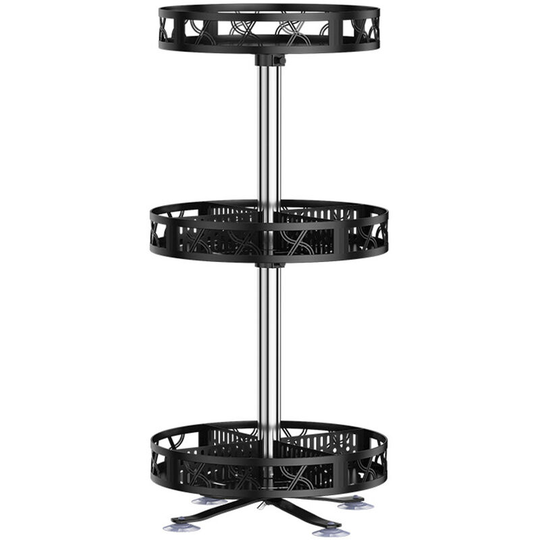 3-layered Kitchen Spice Racks 360° Rotating Seasoning Storage Rack Round Turntable Container Rack Cabinet Organizer