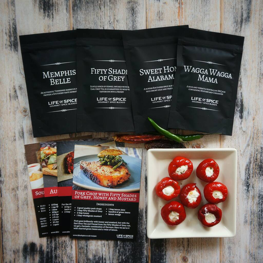 Gourmet Spices Four Pouch Collection, Choose Any Four