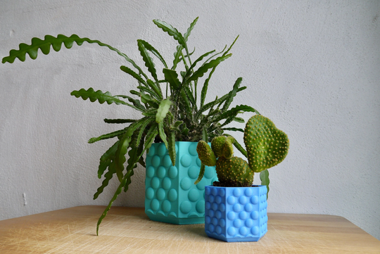 Bubble Textured Plant Pot- Based Plastic - Eco 3D Printed Planter Hanging Gift Present 5 To 18 cm Pots