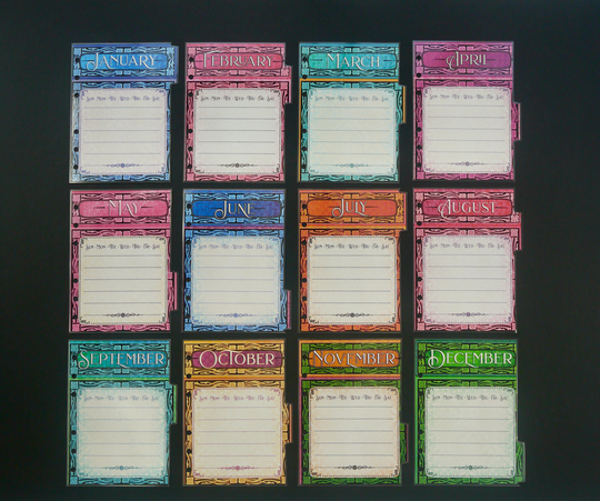 A6 - Double Sided Monthly Laminated Dividers "Live Each Season As It Passes