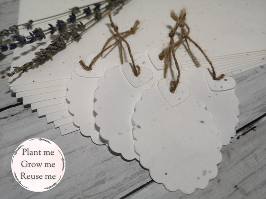 Plantable Lavender Seed Paper Gift Tags/Eco-Friendly Biodegradable Paper