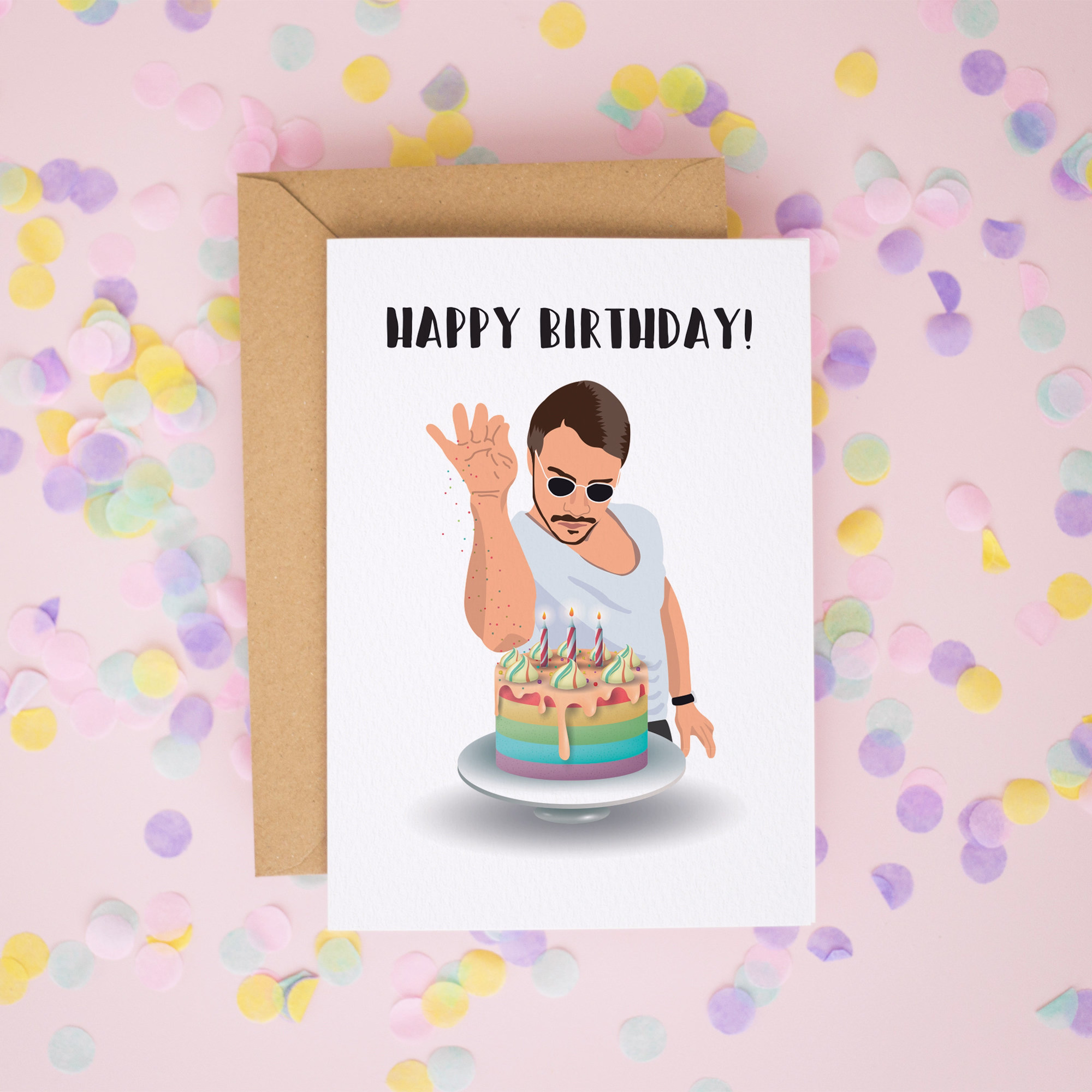 Salt Bae, Bae Birthday Card, Meme, Meme Cards, Funny Pop Culture Happy #15