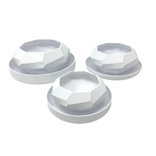 Set Of 3 Self-Watering Planters With Spiral Block Design - Indoor/Outdoor Planter Pot For Succulents, Flowers, Or Herbs S/M/L