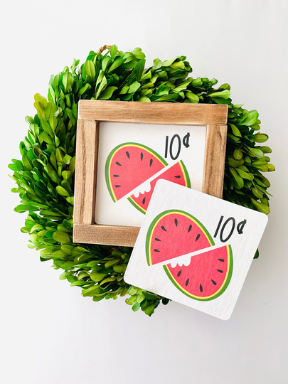 Watermelon For Sale Tile, Interchangeable Decor Sign, Tiered Tray, Seasonal Home Decor, Watermelon Signs, Summertime