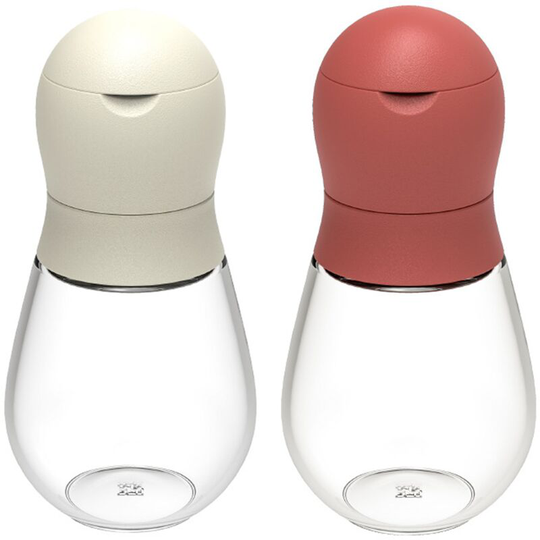 Fvbjd - Salt and Pepper Grinder Set with Adjustable Ceramics Grinder Stainless Steel Pepper Mill Combo Refillable Iceland White + Finnish Red