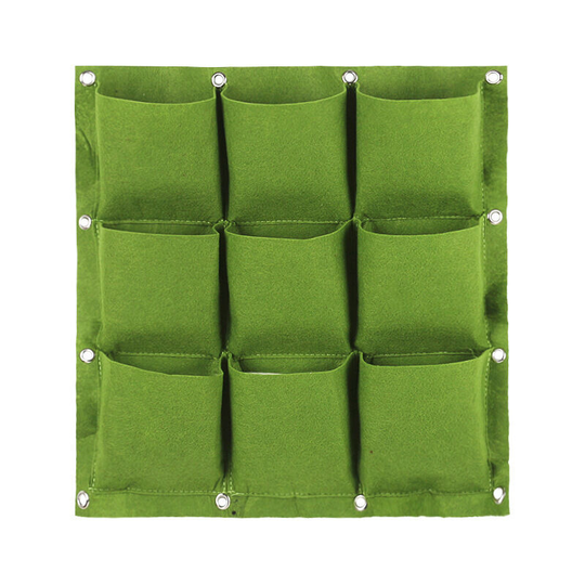 Perle rare Wall Hanging Plant Bags, Plant Bags with 9 Pockets, Green Home Textile Garden Plant Bag