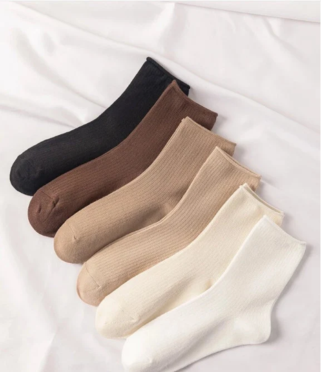 Polyester Socks/ Solid Lightweight Crew Socks/Unisex Socks/Novelty Socks/Soft Comfortable Socks/Women Socks/All-Season Socks