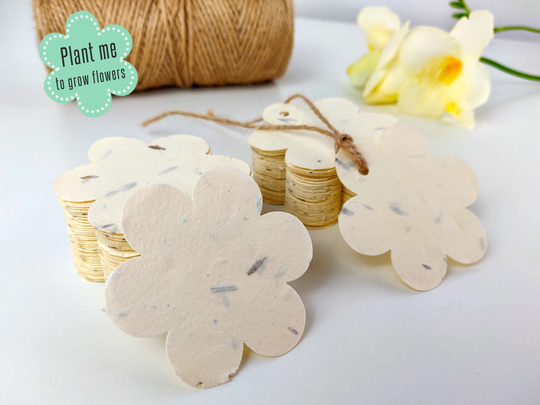 Plantable Flowers, Seed Shapes, Gift Tags, Wildflowers, Party Favour, Wedding, Birthday Favours, Eco-Friendly, Eco Wrapping