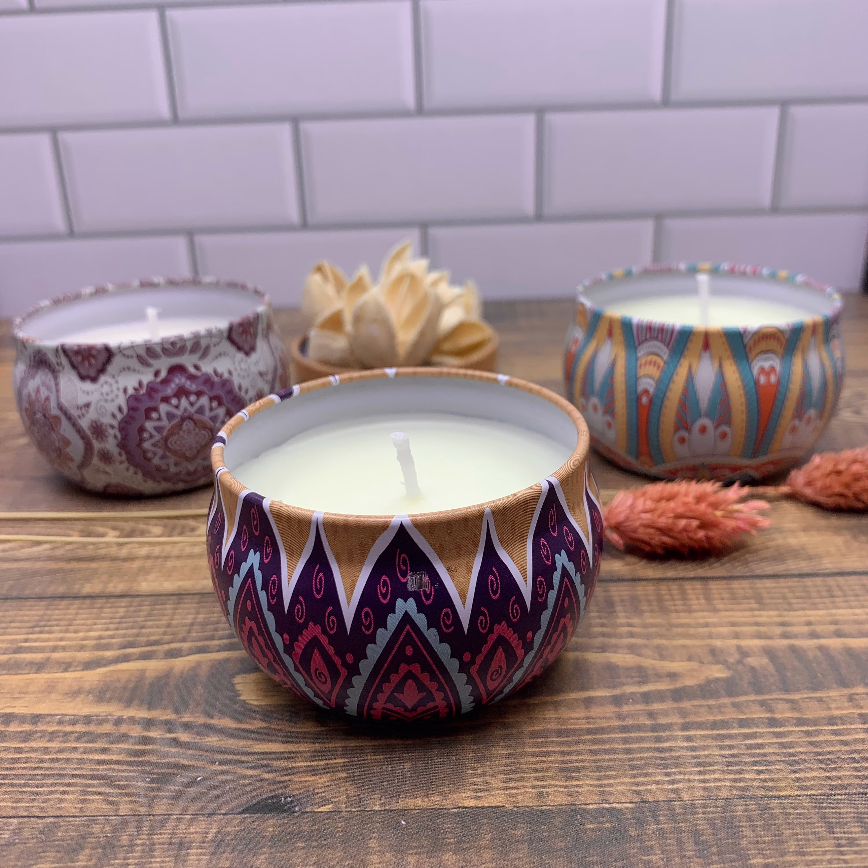 Scented Soy Candles Set Of 4, Wax Candles, Candle Gift Set, Housewarming Gift, September Birthday, Aromatherapy Candle, Tealight