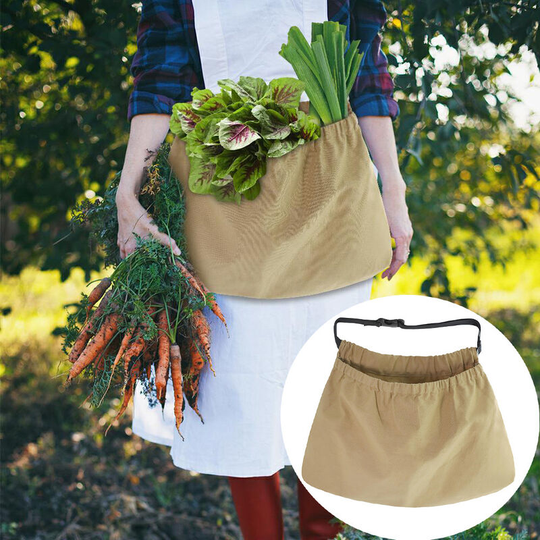 Sun Flowergb - 1 Pack Harvest Gardening Weeding Apron Pick Vegetables Fruits Herbs Berries Foraging Farmers Market Eggs 60*45*40cm