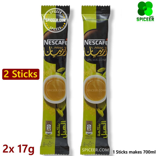 2x 17G Nescafe Arabiana Instant Coffee With Cardamom Saudi Arabic Large Sticks قهوة عربية سعودية نسكافية