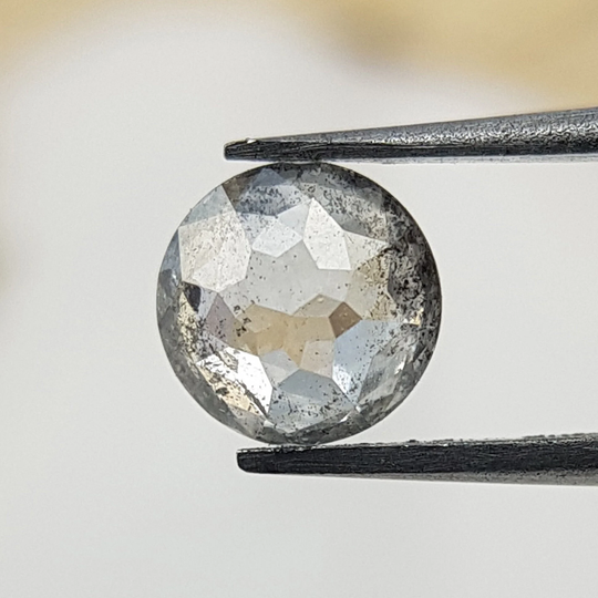 0.43 Ct Round Salt & Pepper Diamond | Loose For Engagement Ring Natural Wedding Unique Galaxy Sale
