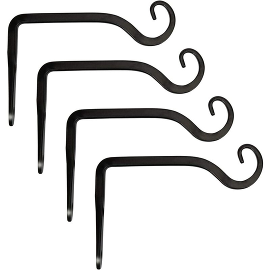 Wall Hook Hanging Plant Bracket, Decorative Straight Plant Hanger for Bird Feeders, Planters, Lanterns, Wind Chimes, Indoor Outdoor 4 Pack, 6