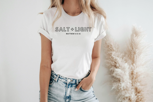 Salt + Light T-Shirt - Christian Apparel Unisex Short Sleeve Tee