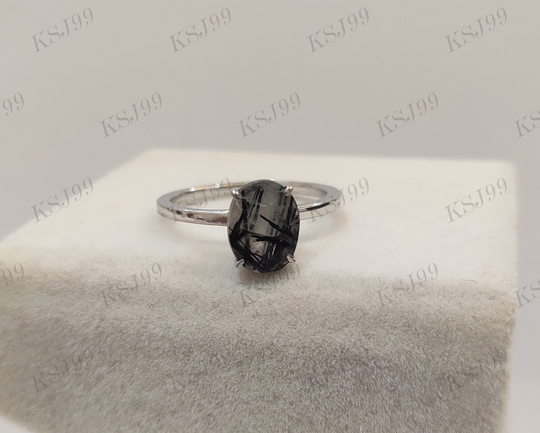 2.30Ct Salt & Pepper Oval Cut Engagement Ring in 935 Silver, Salt Ring, Oval Engagement Ring, Womens Rings, Gift For Women, Gift