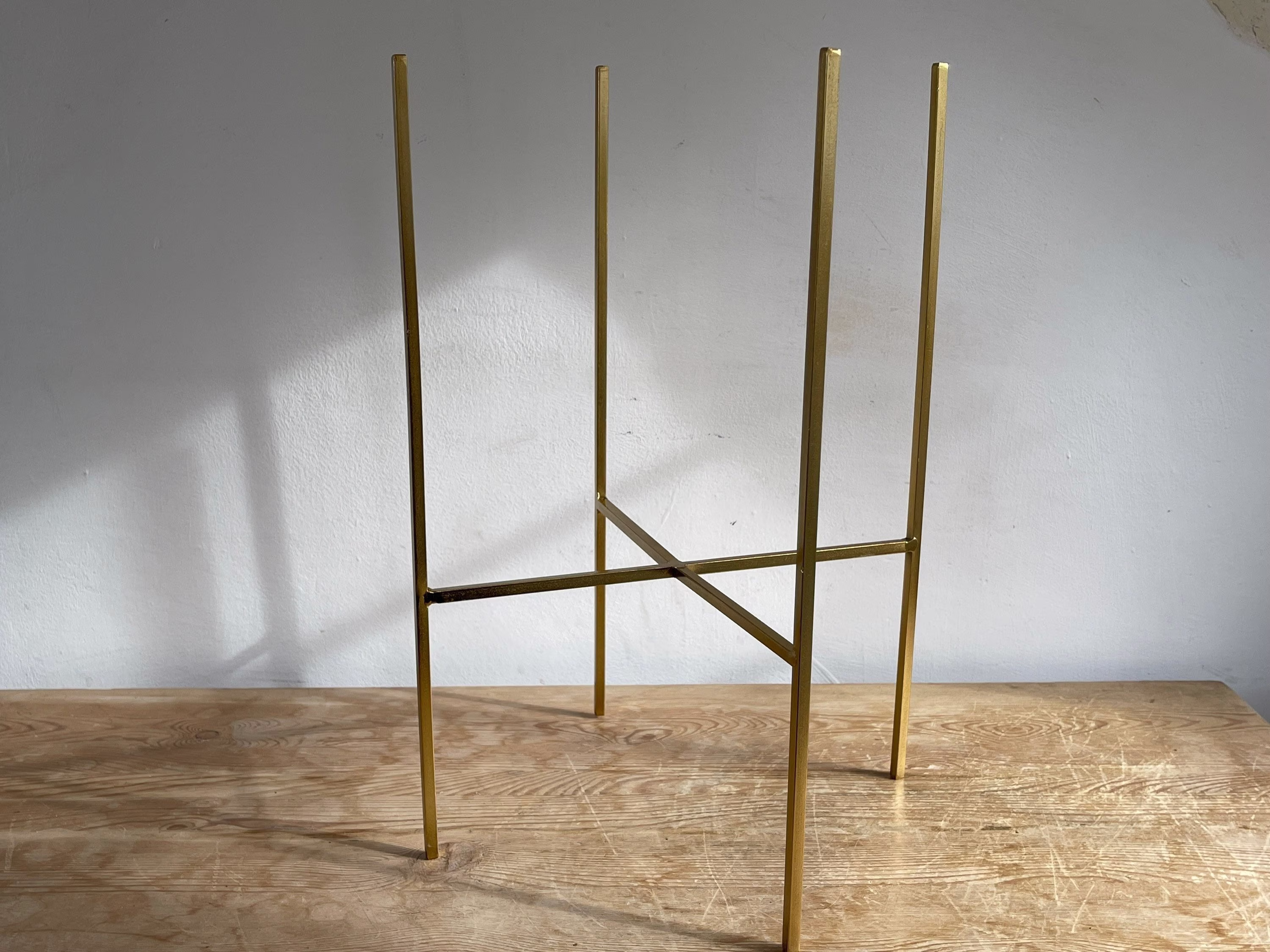 Reversible Metal Plant Stand - Gold