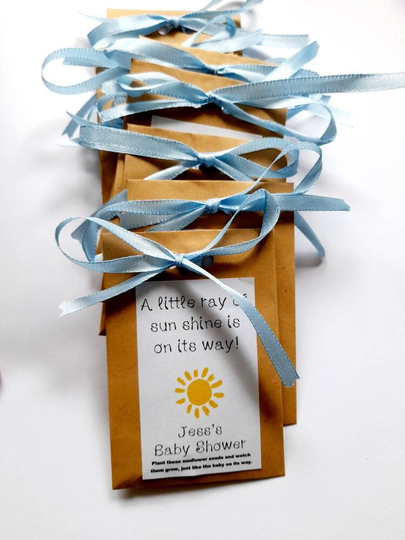 Baby Shower Favor, Sunflower Seeds For Baby Shower, Gift, Thank You, Seed Packs, Packs