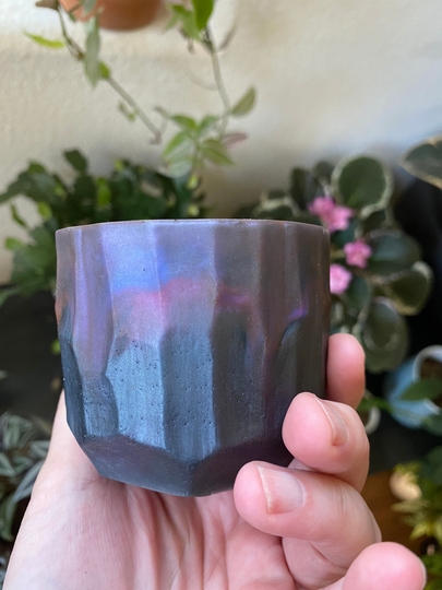 Resin Handmade Planter Pot With Drain Hole. Succulent Cactus