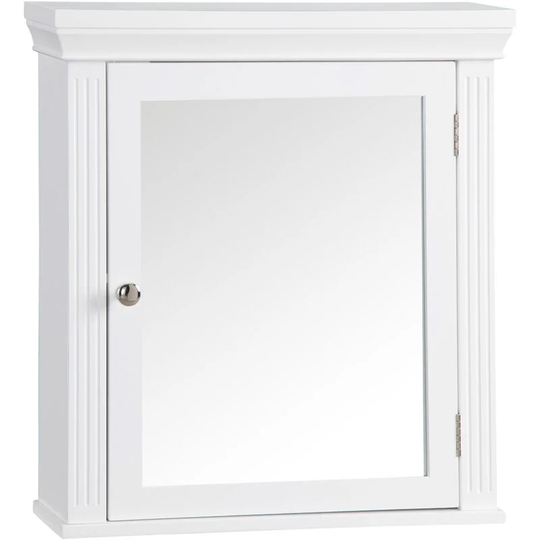 Bathroom Stratford Wooden Mirrored Medicine Cabinet White 6544 - White - Teamson Home