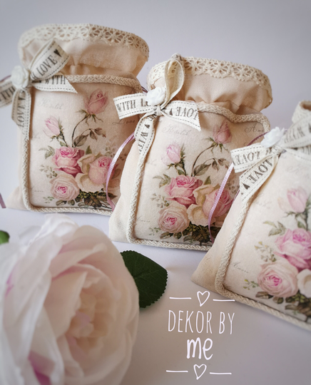 Canvas Drawstring Bags. Unique & Elegant in Vintage Style