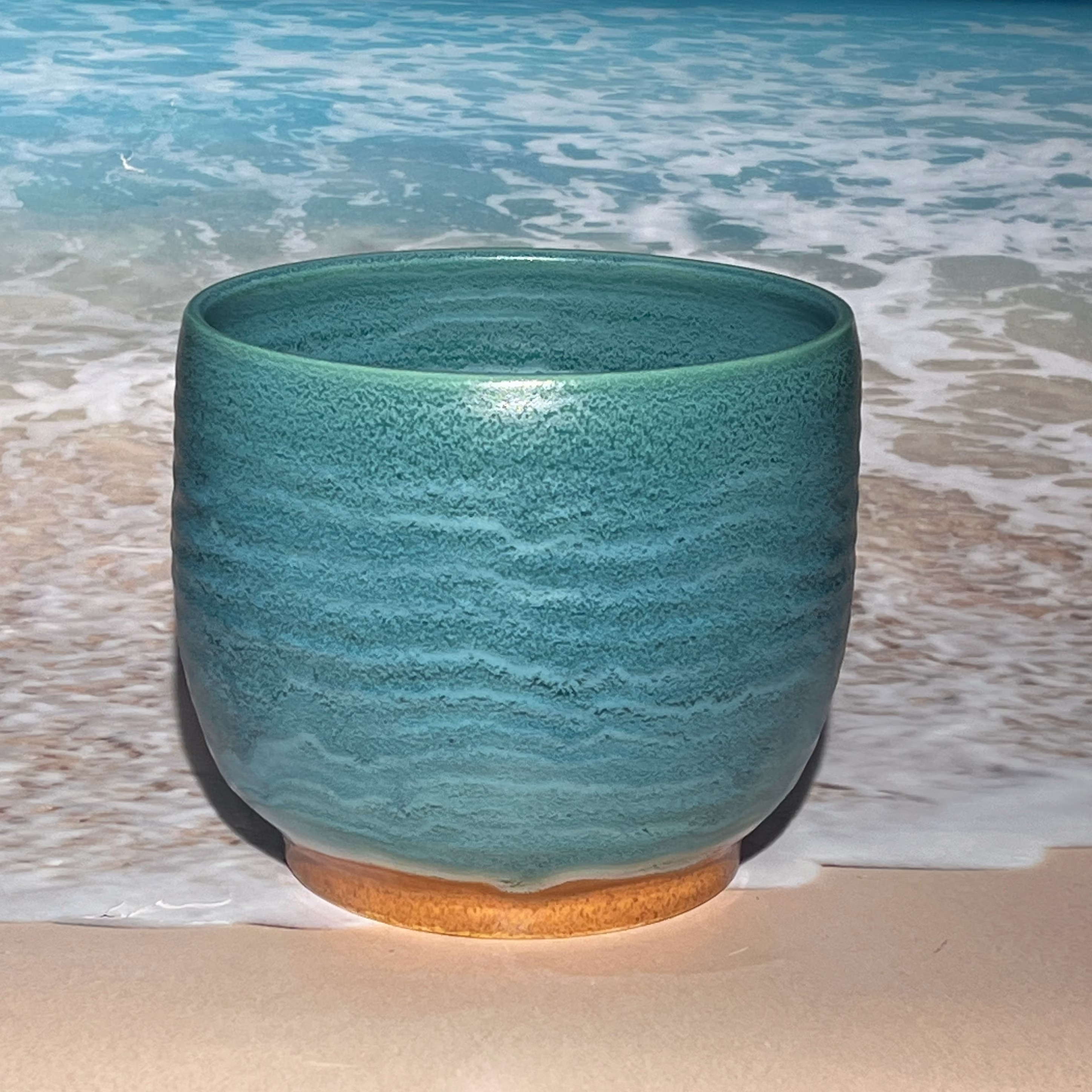 Handmade Ceramic Ocean Planter, Coastal Beach Pottery Planter Ceramics, Sea Pottery